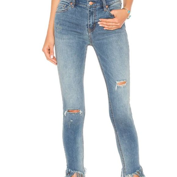 FREE PEOPLE Great Heights Frayed Skinny Jean-SZ 26 - Picture 4 of 5